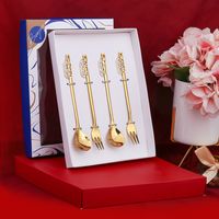 Cute Solid Color Stainless Steel Tableware 1 Set main image 5