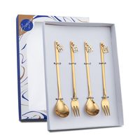 Cute Solid Color Stainless Steel Tableware 1 Set main image 2