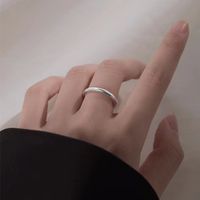 Einfacher Stil Geometrisch Einfarbig Sterling Silber Ringe main image 4