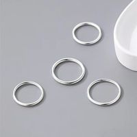 Einfacher Stil Geometrisch Einfarbig Sterling Silber Ringe main image 2