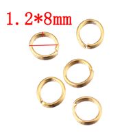 100 PCS/Package Stainless Steel 18K Gold Plated Solid Color Polished Jump Ring sku image 8