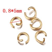 100 PCS/Package Stainless Steel 18K Gold Plated Solid Color Polished Jump Ring sku image 5