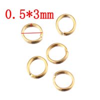 100 PCS/Package Stainless Steel 18K Gold Plated Solid Color Polished Jump Ring sku image 1