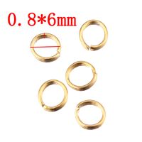 100 PCS/Package Stainless Steel 18K Gold Plated Solid Color Polished Jump Ring sku image 4