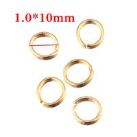 100 PCS/Package Stainless Steel 18K Gold Plated Solid Color Polished Jump Ring sku image 9