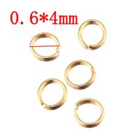 100 PCS/Package Stainless Steel 18K Gold Plated Solid Color Polished Jump Ring sku image 3