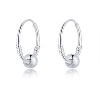 1 Paire Style Simple Traverser Dauphin Forme De Cœur Argent Sterling Boucles D'oreilles Cerceau sku image 6