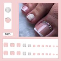 French Style Sweet Solid Color Plastic Nail Patches 1 Piece main image 4