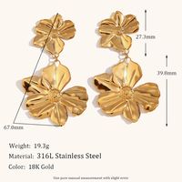 1 Paire Style Simple Commuer Papillon Incruster Acier Inoxydable Zircon Boucles D'oreilles sku image 7