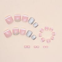 French Style Sweet Solid Color Plastic Nail Patches 1 Piece main image 3