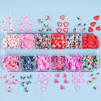 Valentine's Day Cute Sweet Heart Shape Plastic Nail Decoration Accessories 1 Piece sku image 1