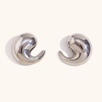 1 Pair Simple Style Commute Butterfly Inlay Stainless Steel Zircon Ear Studs sku image 2