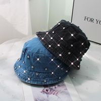Women's Original Design Polka Dots Rhinestone Flat Eaves Bucket Hat main image 1