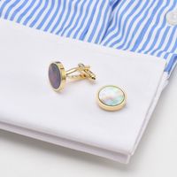 Simple Style Color Block Copper Plating Unisex Cufflinks main image 3