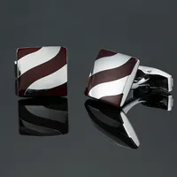 Business Geometric Copper Plating Men's Cufflinks sku image 11