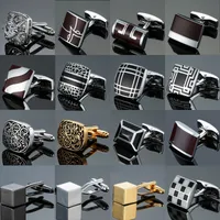 Business Geometric Copper Plating Men's Cufflinks main image 1