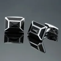 Business Geometric Copper Plating Men's Cufflinks sku image 15