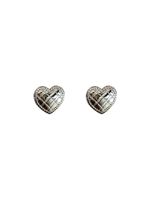 1 Pair Simple Style Heart Shape Plating Sterling Silver Ear Studs main image 4