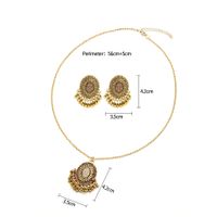 Retro Oval Alloy Plating Women's Earrings Necklace main image 3