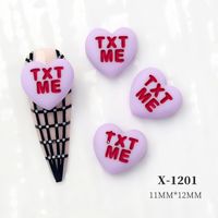 Sweet Simple Style Letter Heart Shape Resin Nail Decoration Accessories 1 Piece sku image 1