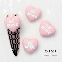 Sweet Simple Style Letter Heart Shape Resin Nail Decoration Accessories 1 Piece sku image 3