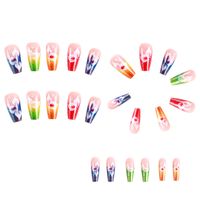 Rétro Sucré Fleur Plastique Ongles Correctifs 1 Jeu main image 4