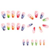 Retro Sweet Flower Plastic Nail Patches 1 Set main image 4