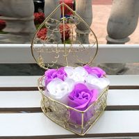 Romantisch Süss Herzform Rose Seifenblume Gruppe Datum Festival Strauß sku image 9