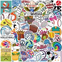 50 Stickers De Cahier De Valise De Décoration Personnalisée De Collection De Sports De Boule sku image 1
