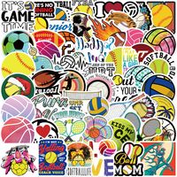 50 Stickers De Cahier De Valise De Décoration Personnalisée De Collection De Sports De Boule sku image 2