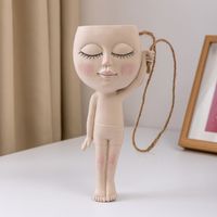 Cute Funny Doll Resin Vase sku image 2