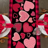 Valentine's Day Casual Vacation Letter Linen Tablecloth sku image 1