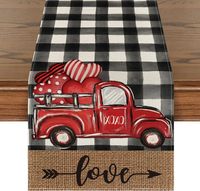 Valentine's Day Casual Vacation Letter Linen Tablecloth sku image 2