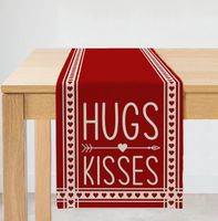 Valentine's Day Casual Vacation Letter Linen Tablecloth sku image 4