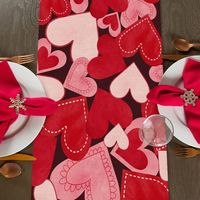 Valentine's Day Casual Vacation Letter Linen Tablecloth sku image 6