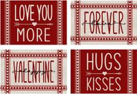 Valentine's Day Casual Vacation Letter Linen Tablecloth sku image 10
