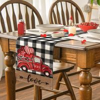 Valentine's Day Casual Vacation Letter Linen Tablecloth main image 3