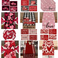 Valentine's Day Casual Vacation Letter Linen Tablecloth main image 5