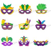Glam Queen Colorful Paper Holiday Party Party Mask sku image 1