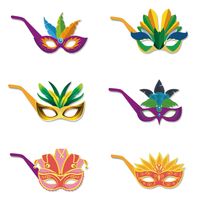Glam Colorful Paper Party Party Mask main image 2