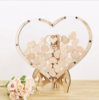 Valentine's Day Simple Style Heart Shape Wood Banquet Party Decorative Props main image 1