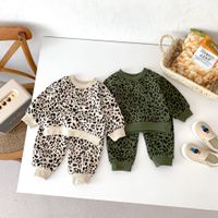 Streetwear Animal Leopard Cotton Boys Clothing Sets main image 5