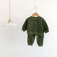 Streetwear Animal Leopard Cotton Boys Clothing Sets sku image 8