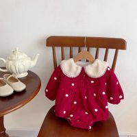 Princess Solid Color Cotton Baby Rompers main image 6