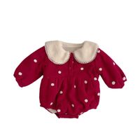 Princess Solid Color Cotton Baby Rompers main image 4
