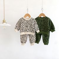 Streetwear Animal Leopard Cotton Boys Clothing Sets main image 2
