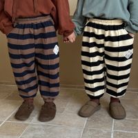 Streetwear Stripe Cotton Blend Boys Pants main image 1
