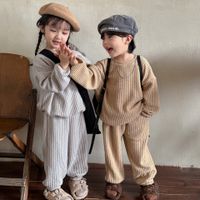 Streetwear Stripe Polyester Boys Clothing Sets main image 4