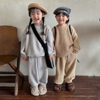 Streetwear Stripe Polyester Boys Clothing Sets main image 3