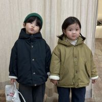 Sports Solid Color Cotton Boys Outerwear main image 1